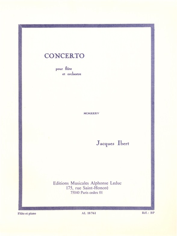 ibert flute concerto program notes sample
